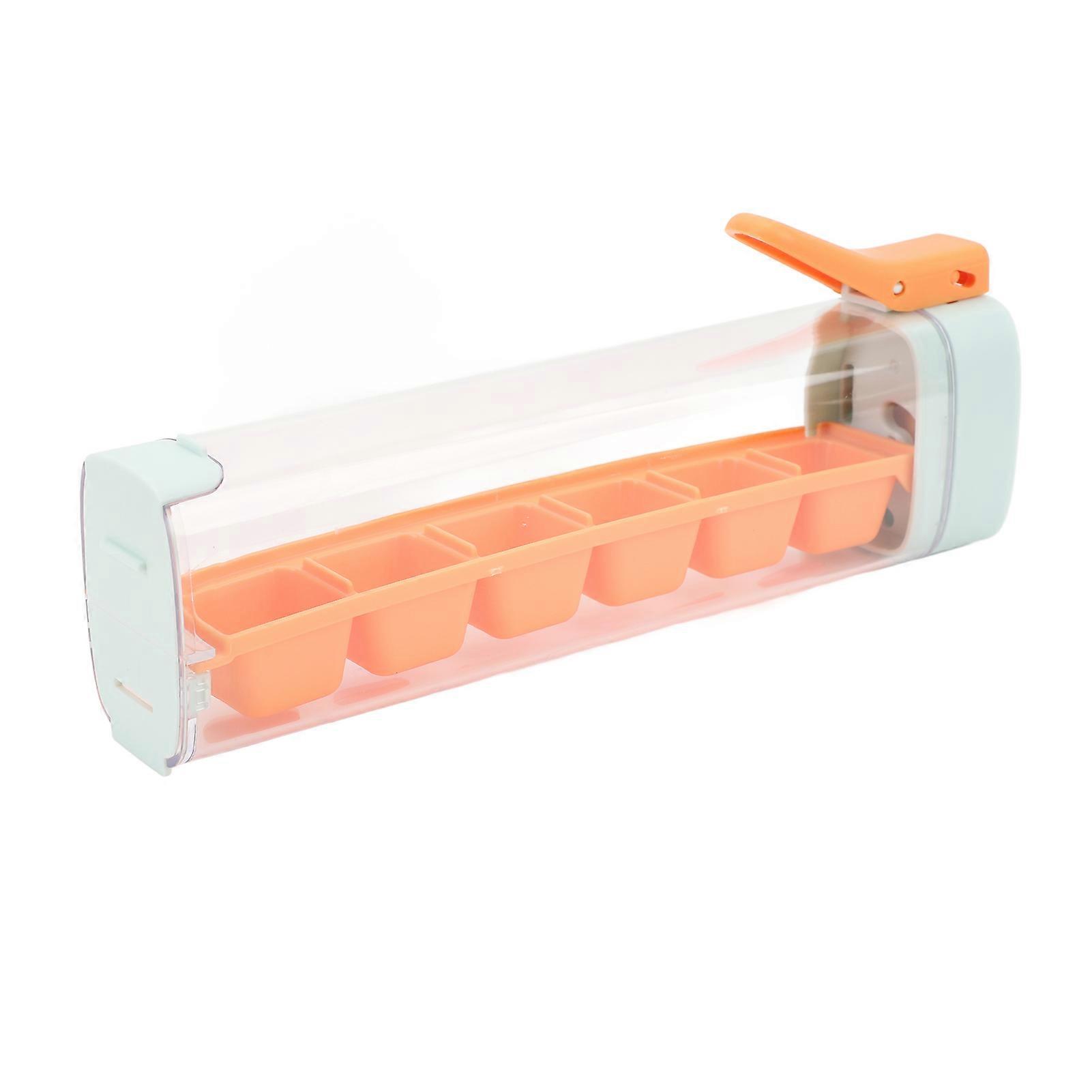 Ice Cube Tray PC PP 6 Grid Push Type Easy Release Detachable Ice Cube Mould for Summer Freezer Blue 