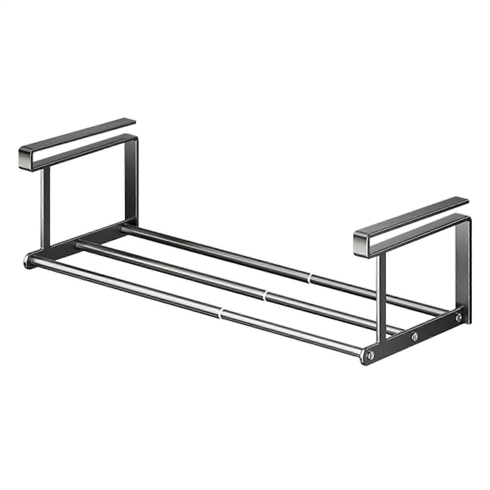 Undershelf Storage Basket Expandable Shoe Rack Telescopic Adjustable NonSlip Tray Organizer HeavyDuty Gray