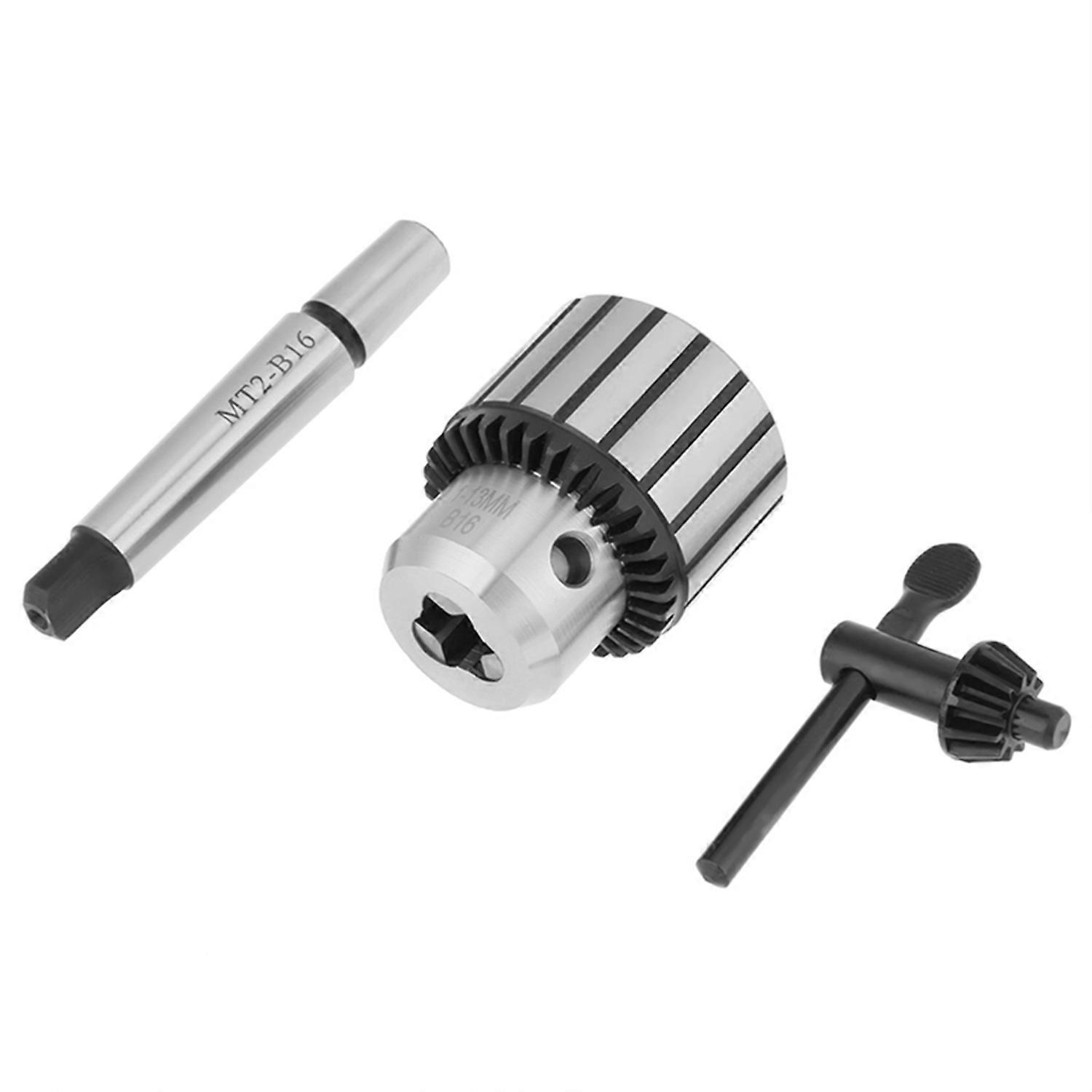 1-13mm Capacity Carbide Steel MT2-B16 Arbor Key Type Drill Chuck Mini Lathe Tool