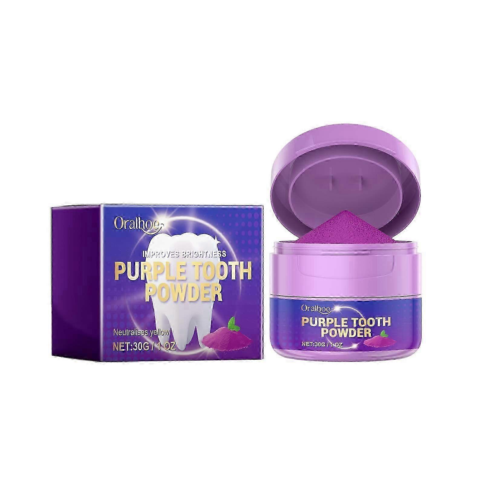 Natural Purple Tooth Powder for Whitening