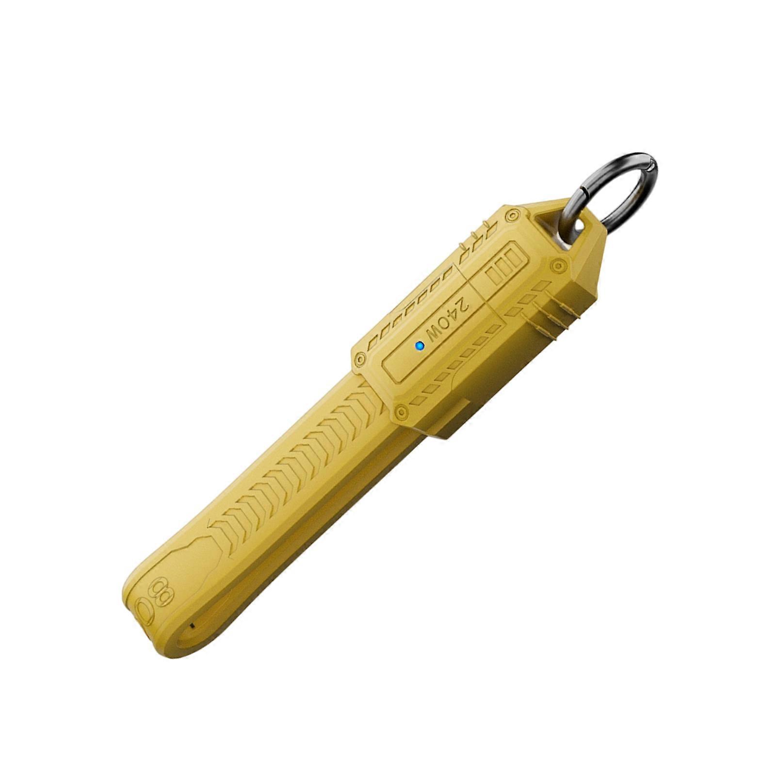 USB4.0 Type C Charging Cable PD240W 80Gbps Transfer Speed TPE Reinforced Joints Portable Charging Cord  Yellow