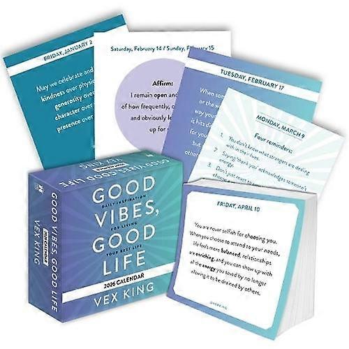 Good Vibes Good Life Calendar 2026 by Vex King Calendar Book