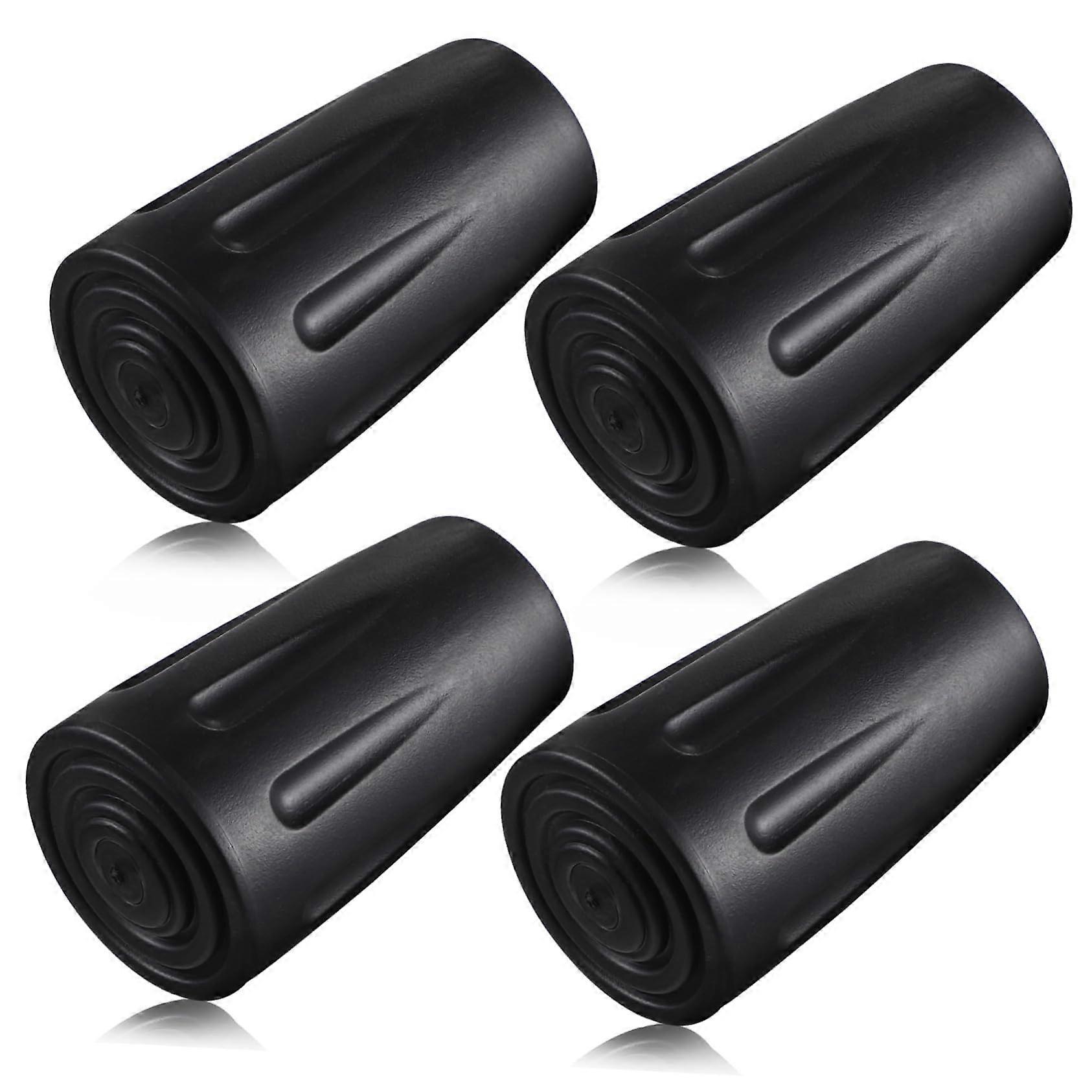 Trekking Pole Tip Caps 4Piece Set For Hard Surfaces Non Slip End Caps Compatible With Hiking Poles