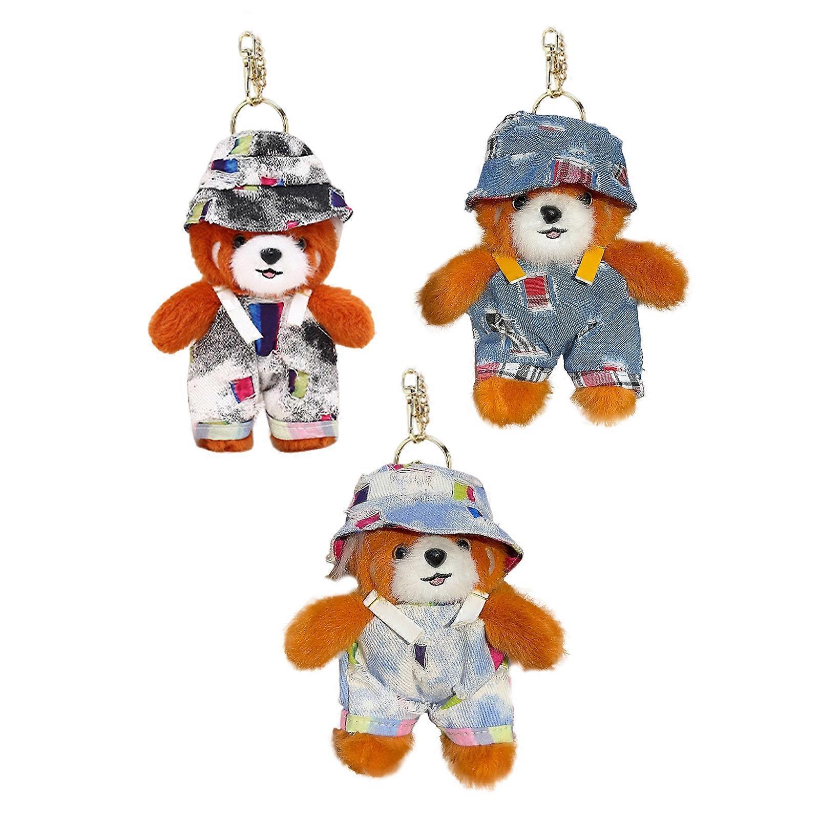 Stuffed Red Panda Key Ring, Plush Red Panda Keychain