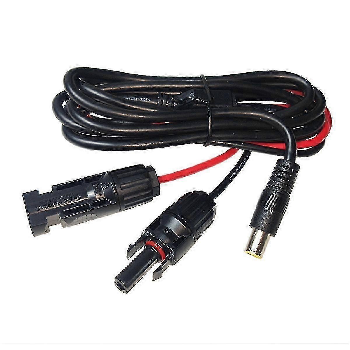 Câble adaptateur solaire vers CC 8 mm de 1,8 m avec convertisseur CC 5,5 x 2,5 mm pour alimentation de secours portable (voir image SZRH)