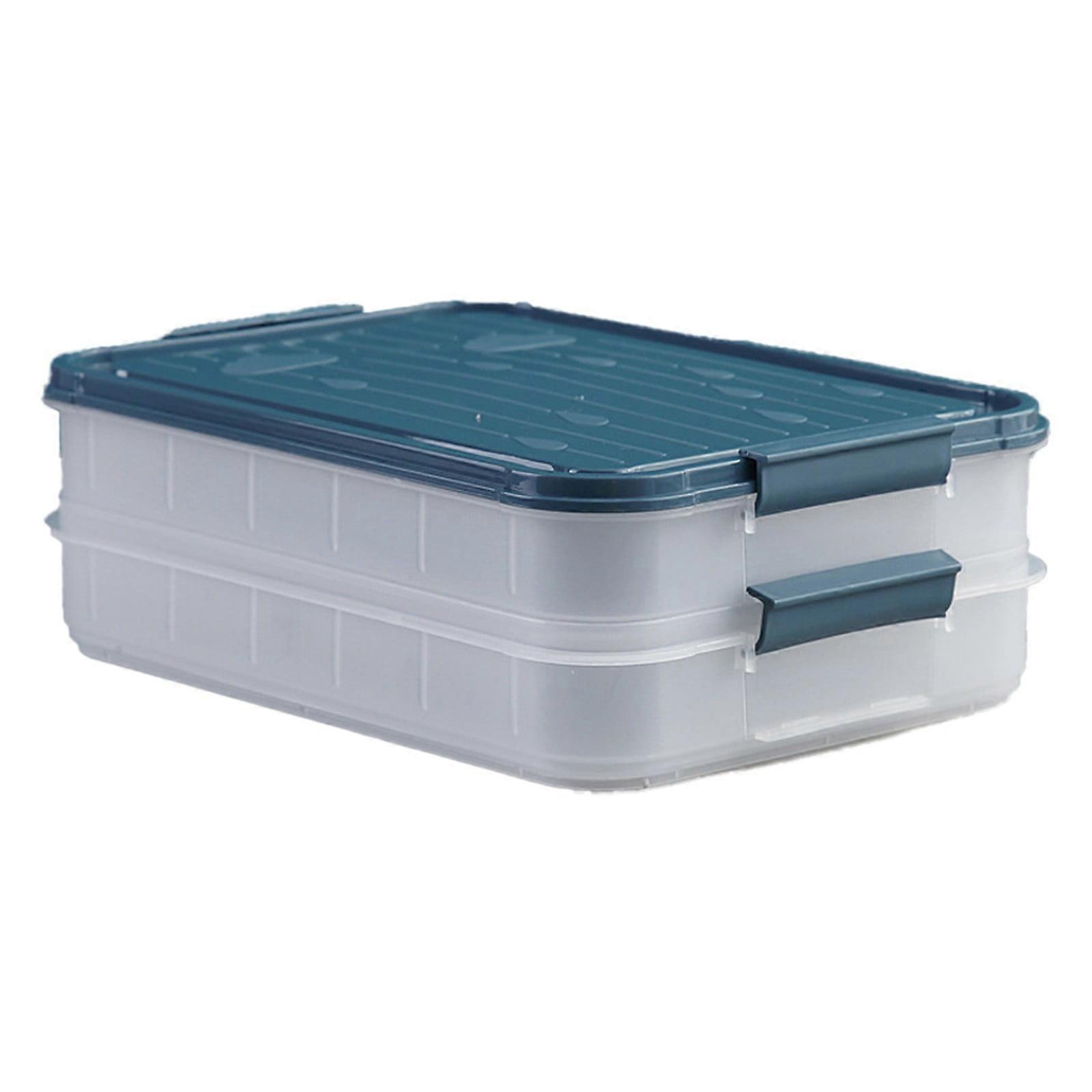 Poaug Food Containers with Lid, Stackable Fridge Storage Boxes, Compatible with Sausage & Cold Food, Refrigerator Organizer
