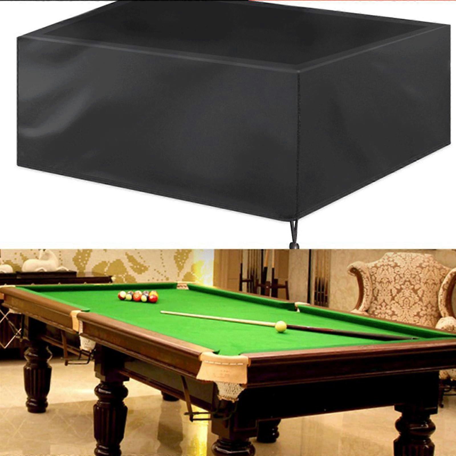 Pool Table Cover Waterproof Polyester Fabric For Billiard Table Rectangle 102 In L X 53.14 In W X 32.28 In H Black