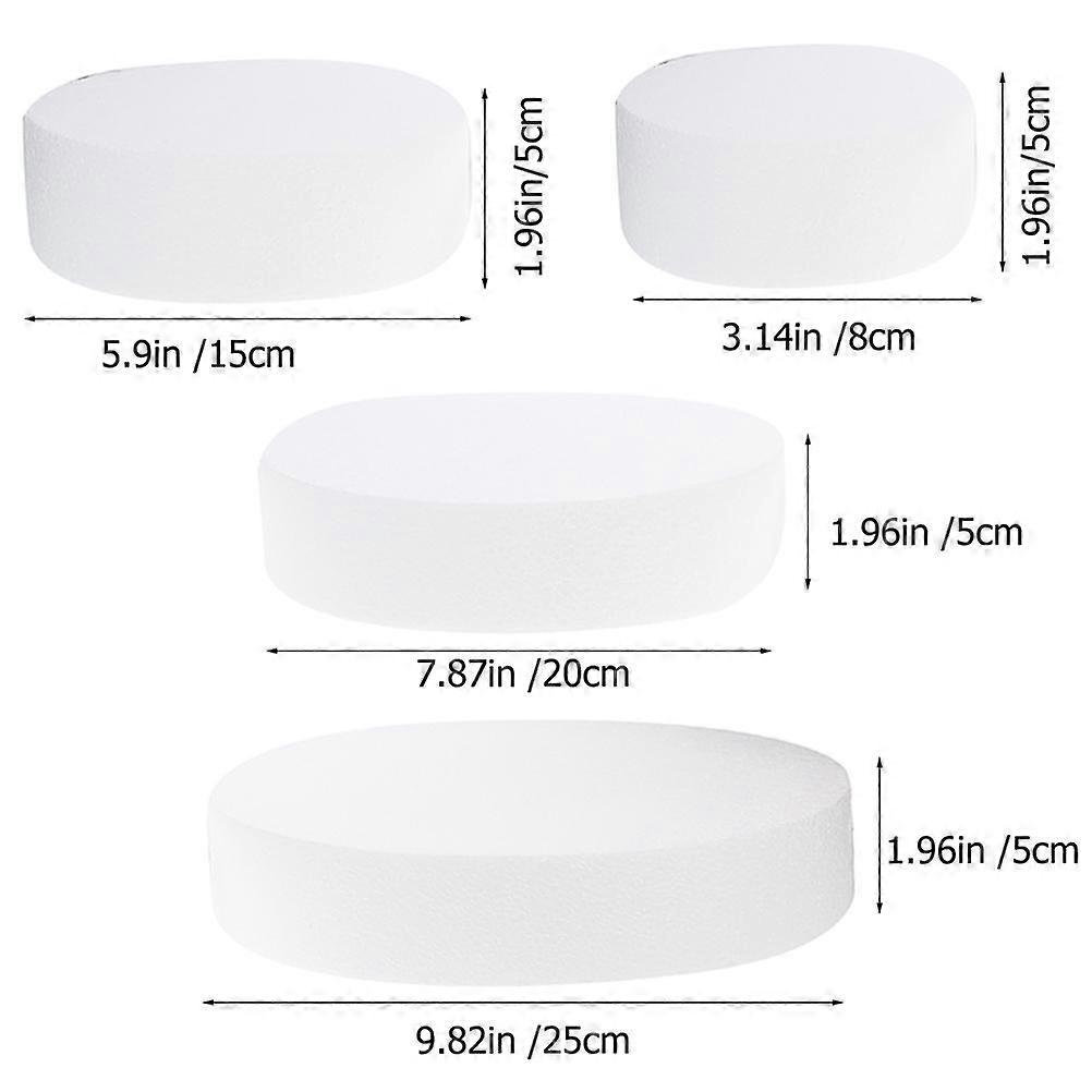 Cake Dummies Foam Fake Rounds Reusable Round Wedding Tool Birthday Decorating Stand Rotating Model Diy Practicing