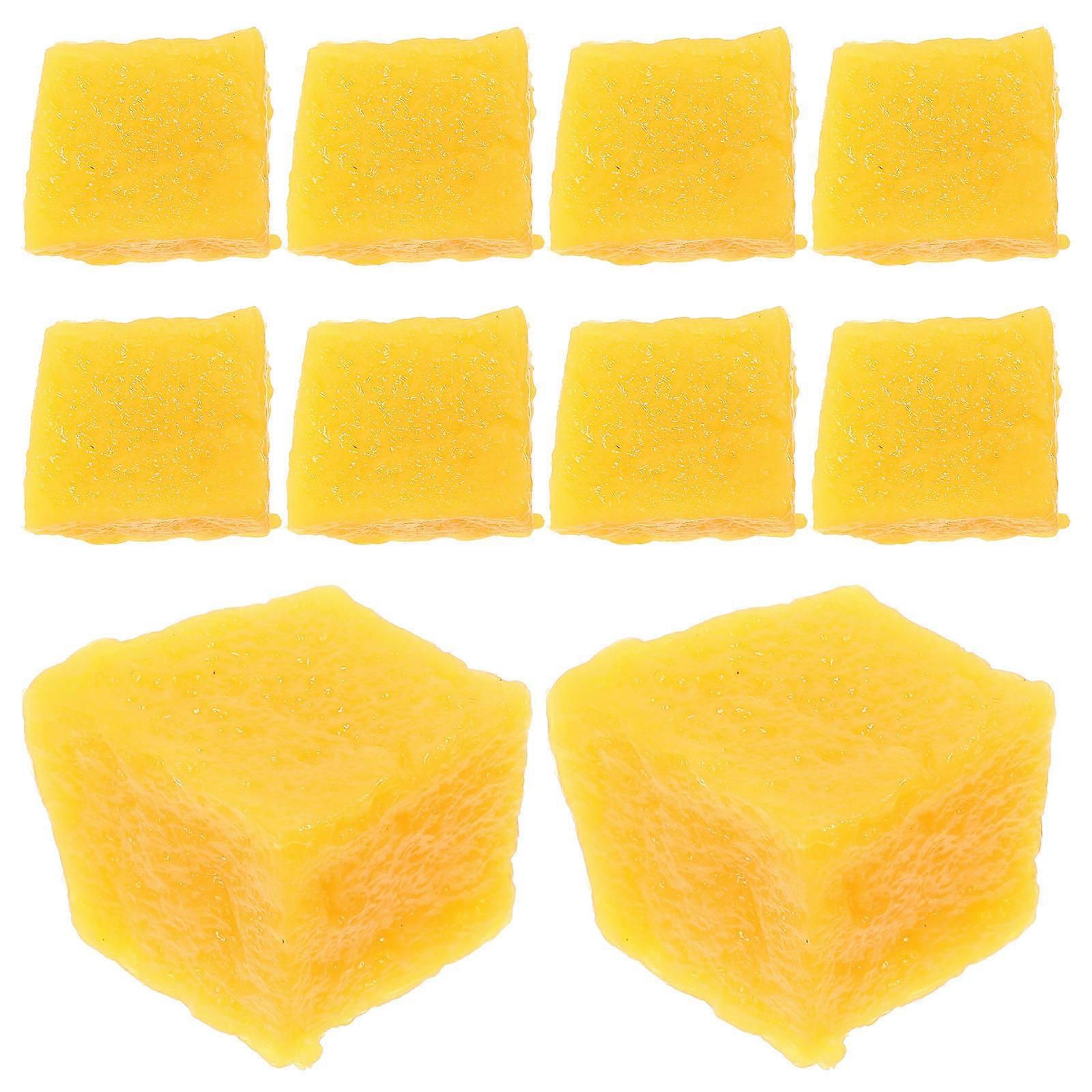 Simulation Mango Slice Artificial Mango Slice Models for Decor 10Pcs