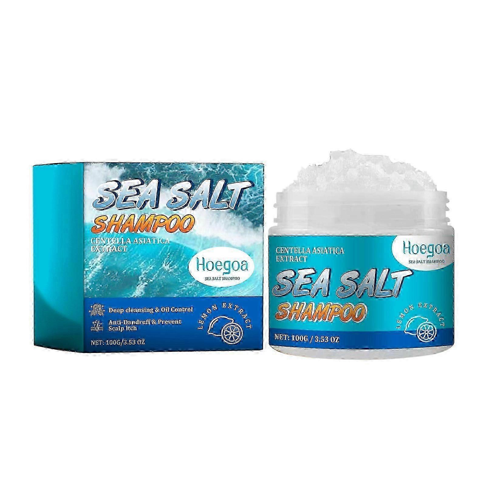 Hoegoa Sea Salt Anti-dandruff Shampoo Deep Cleansing Scalp Anti-dandruff Anti-itnuity Refreshing and Solid Foaming Shampoo