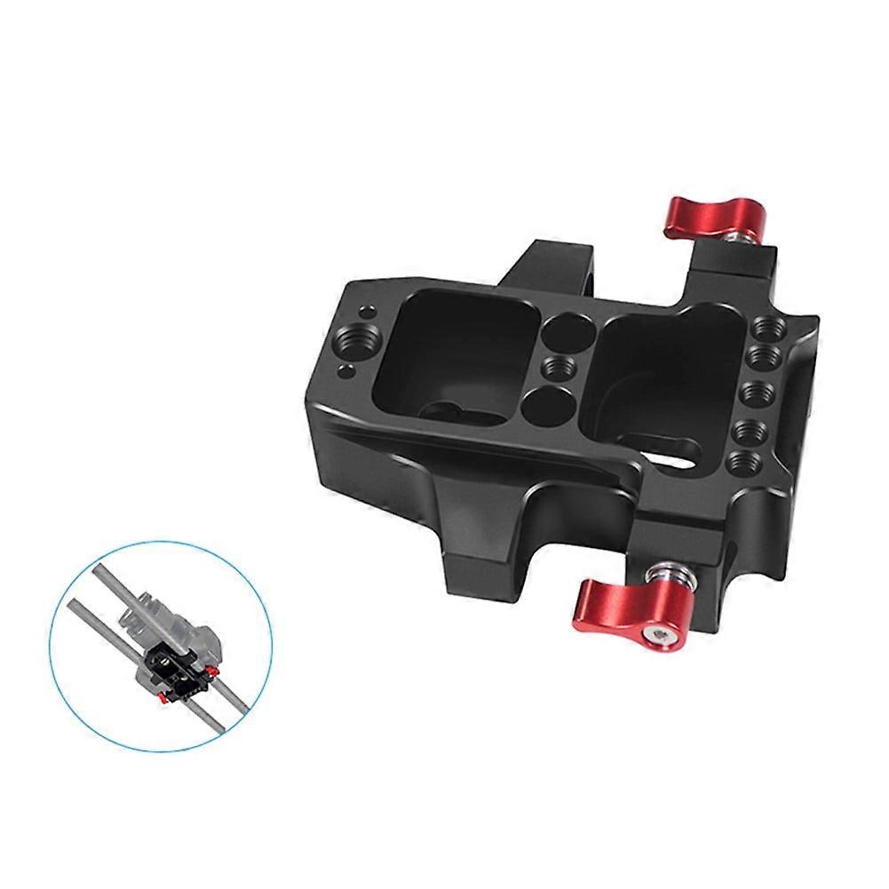 Camera Mount Plate for 15mm Rails Anti-Slip Rubber Pads, Flexible Attachment, CNC Machined
