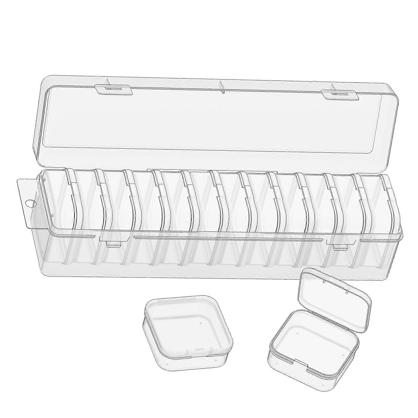Clear View Multipurpose Organizers Box 12 Flexible Compartments Sturdy Home Storage Container Multicolor