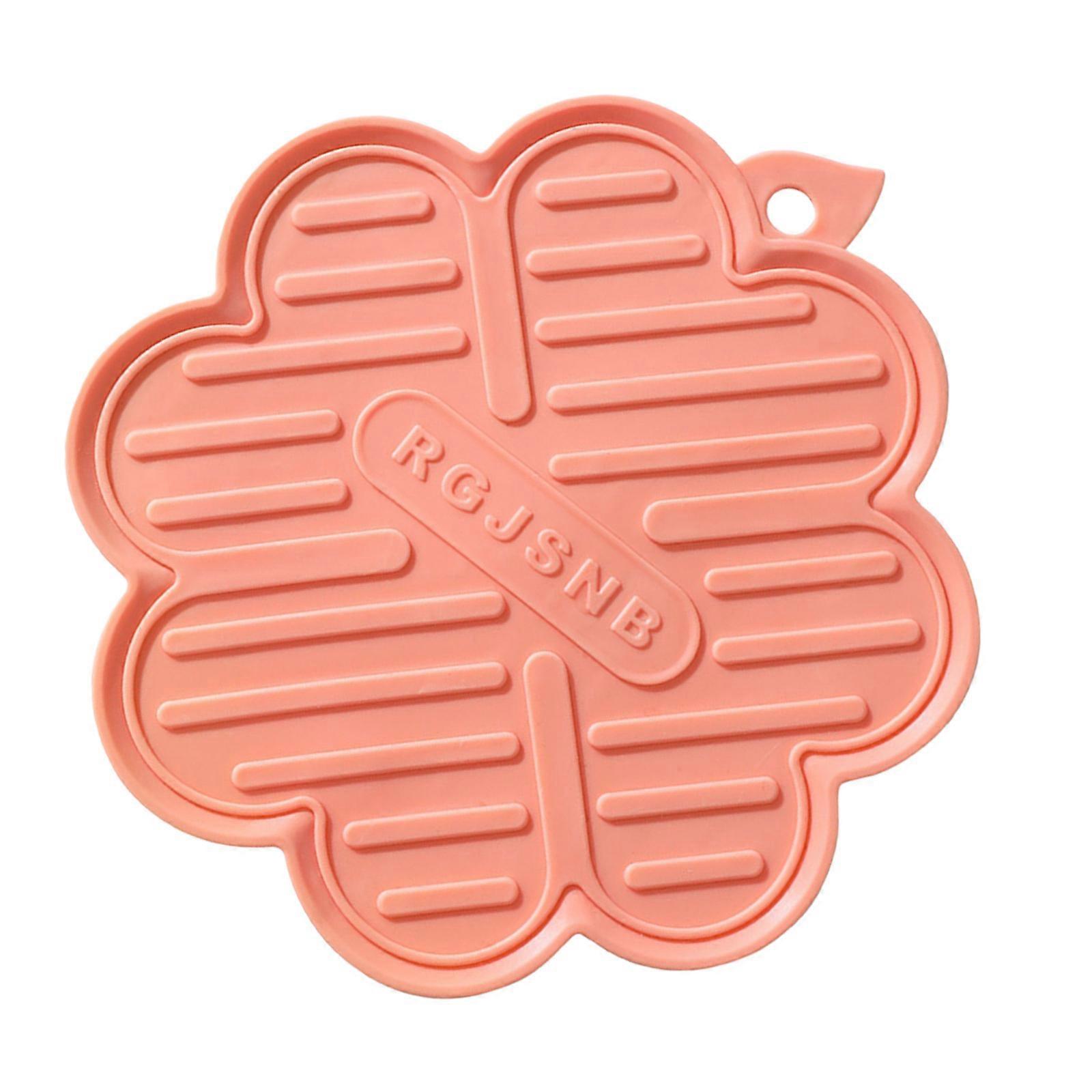 Heat Resistant Kitchen Mats Color Transition Technology Food Safe Materials Nonslip Front Dinnerware Protectors for Hot Container  Pink