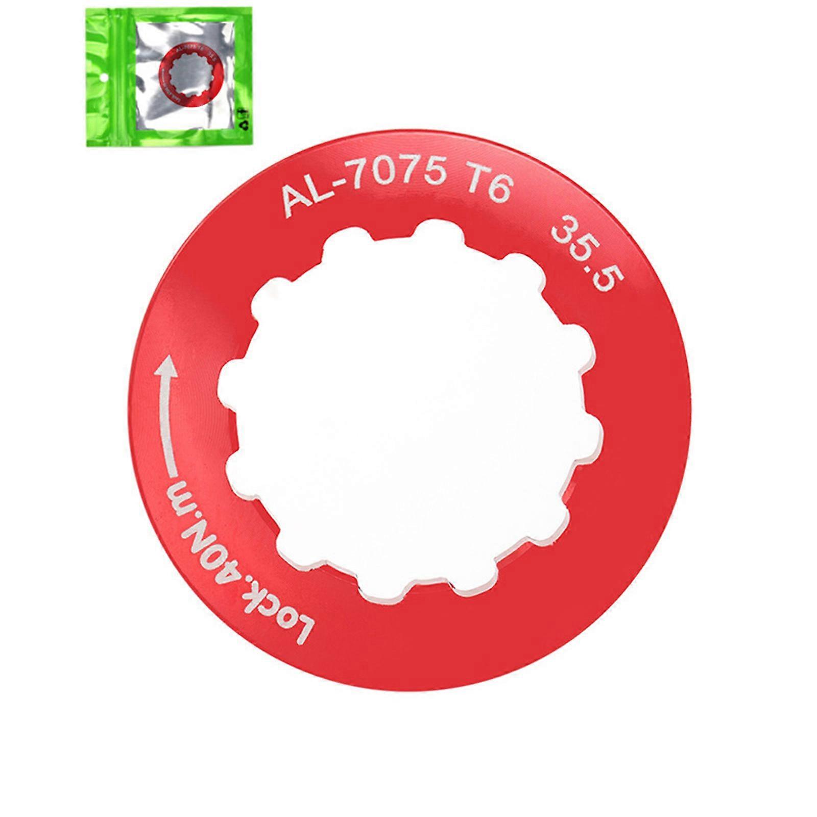 Permanent Anodized Cycle Tape Lockring With Against Slip Teeth For Smooth Cycling Execution And Low Maintenance  Red