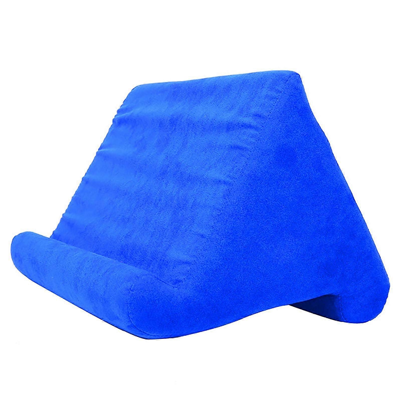 Tablet Pillow Stand with Side Pockets for eReader, Books and Smartphones, Soft Lap Holder for Couch or Bed