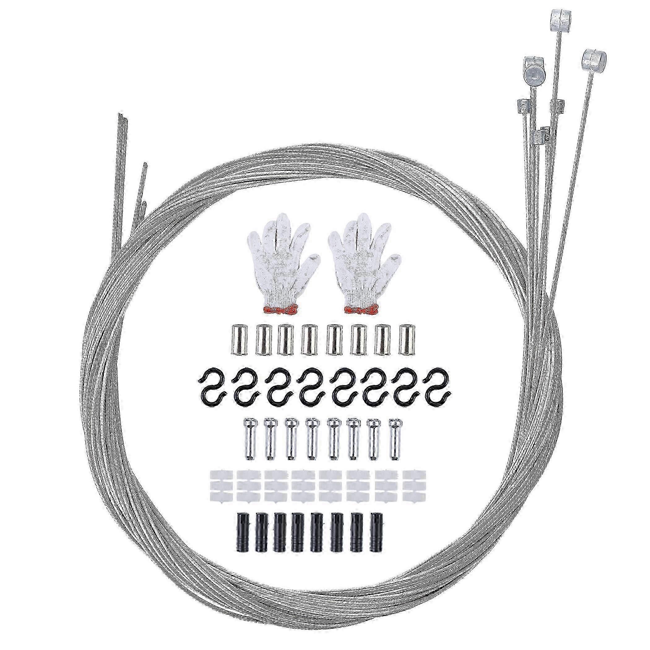 2 Universal Brake and Shift Cable Sets for Mountain and Road Bikes
