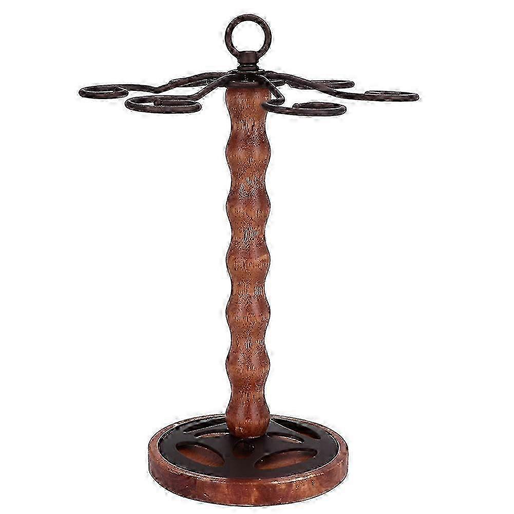 f Freestanding Tabletop Goblet Storage Display Rack Wine Glass Rack with 6 Hooks