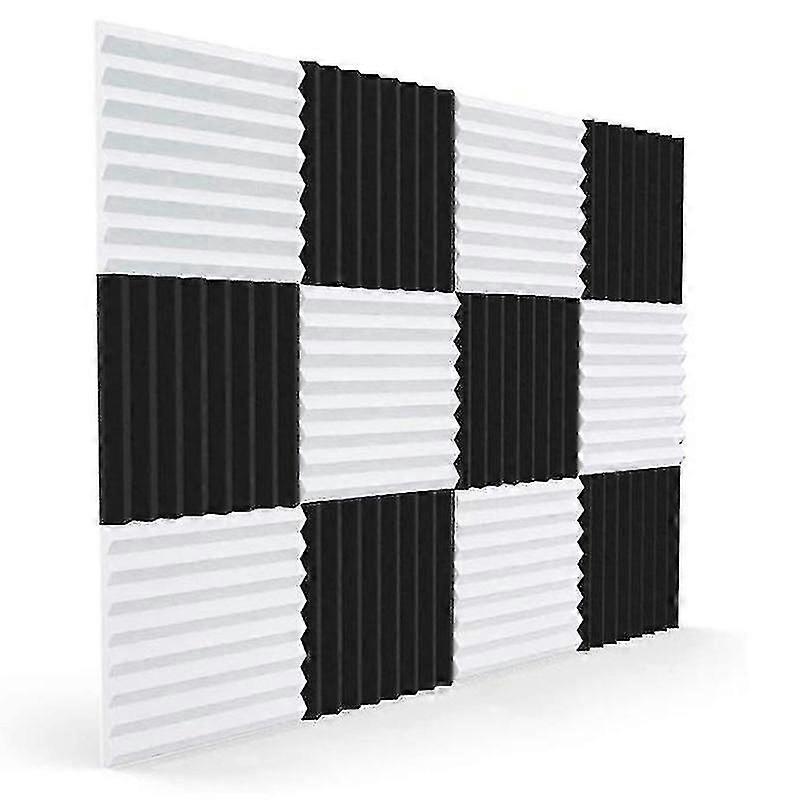 12 stk. akustiske skumplater, lydisolerende lydkiler, lydisolasjonspute, for studiotak