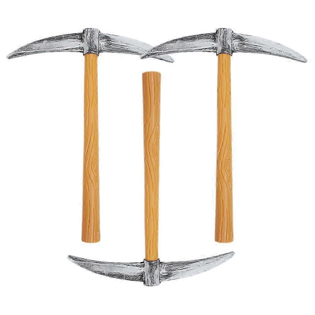 3pcs Simulation Pickaxe Toy Dwarf Cosplay Small Pickaxe Prop Cosplay Party Stage Performance Supply