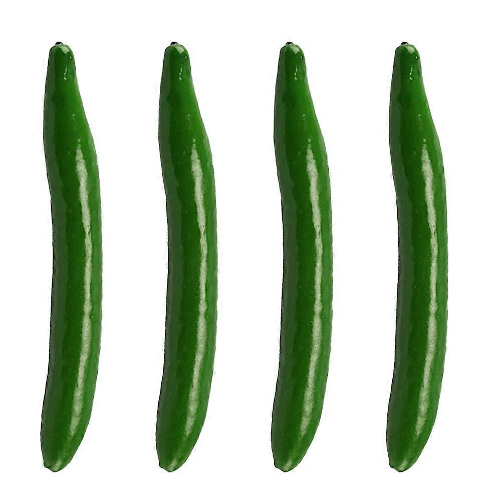 Artificial Cucumber Decors Foam Ornaments for Photography and Display 4Pcs