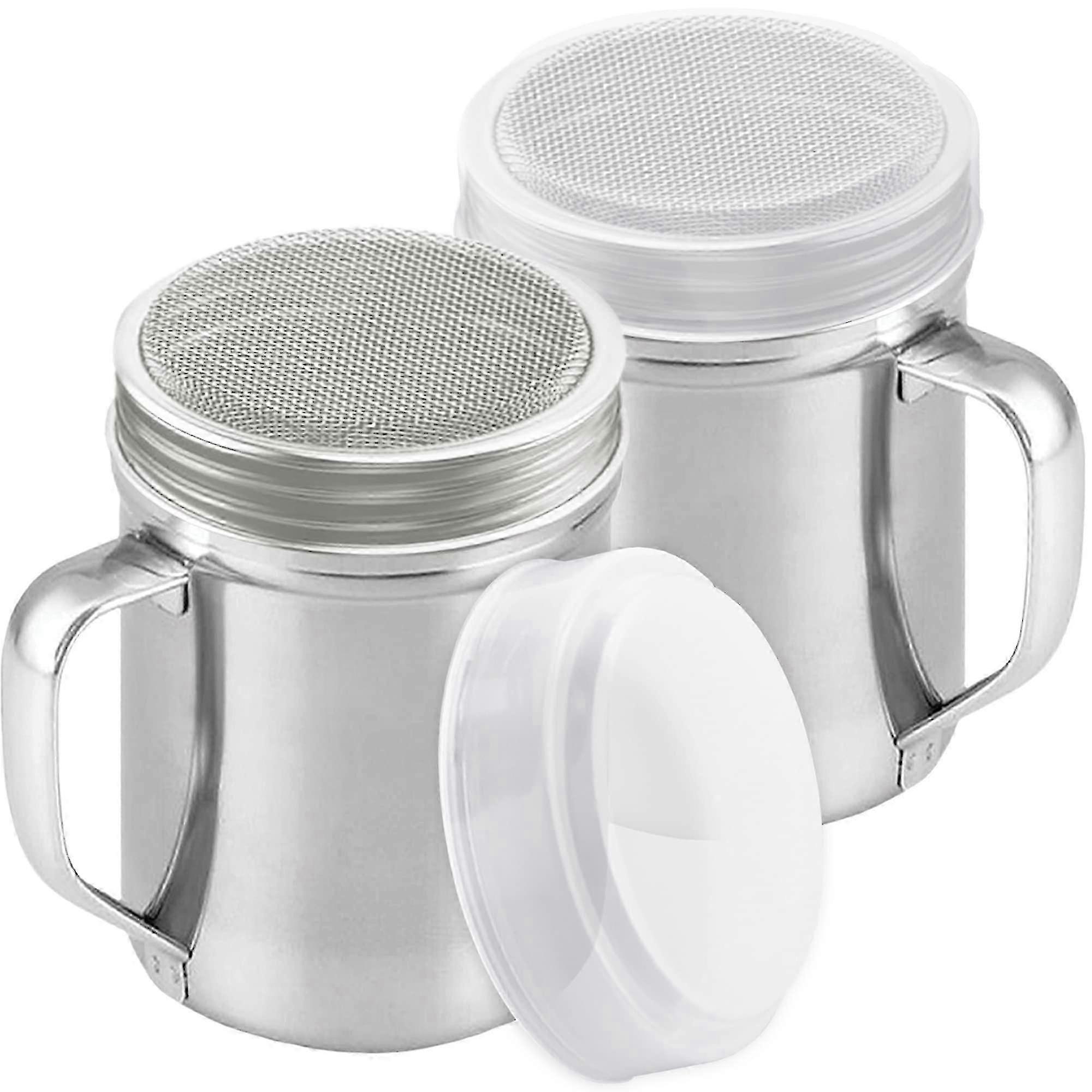 x Powdered Sugar Shaker Duster with Handle - F6 oz, Pack of 2