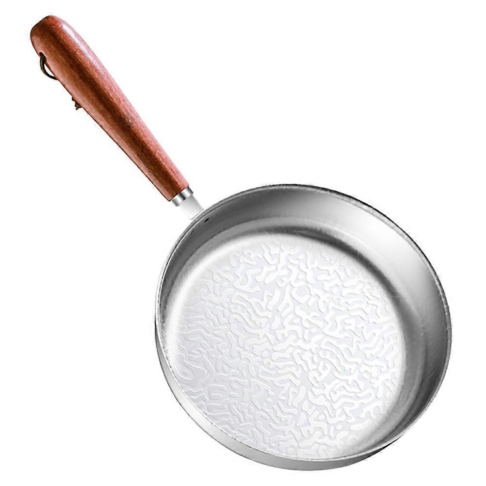 Mini Frying Pan Non Stick Induction Compatible Kitchen Cookware Silver Color 1Set