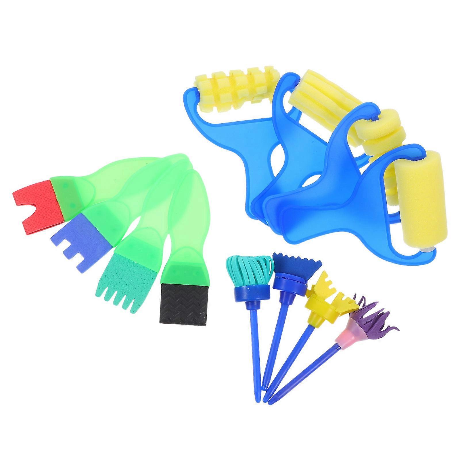Children's Sponge Paint Roller Set for Early Education 12Pcs