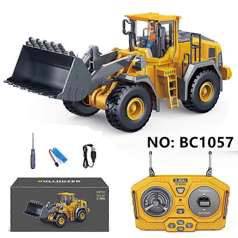 Alloy Remote Control Engineering Vehicle Simulation Excavator Toy Bulldozer Electric 2.4g Boy Remote Control Car Model Gift