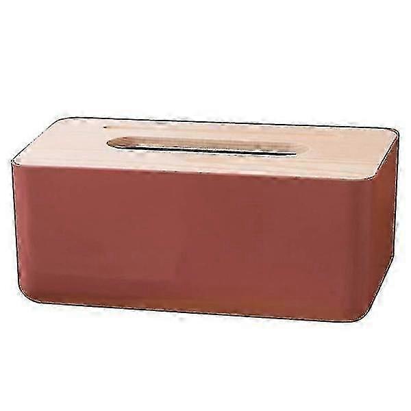 Rectangular Tissue Box with Wooden Cover - Ideal Tissue Holder for Home Use