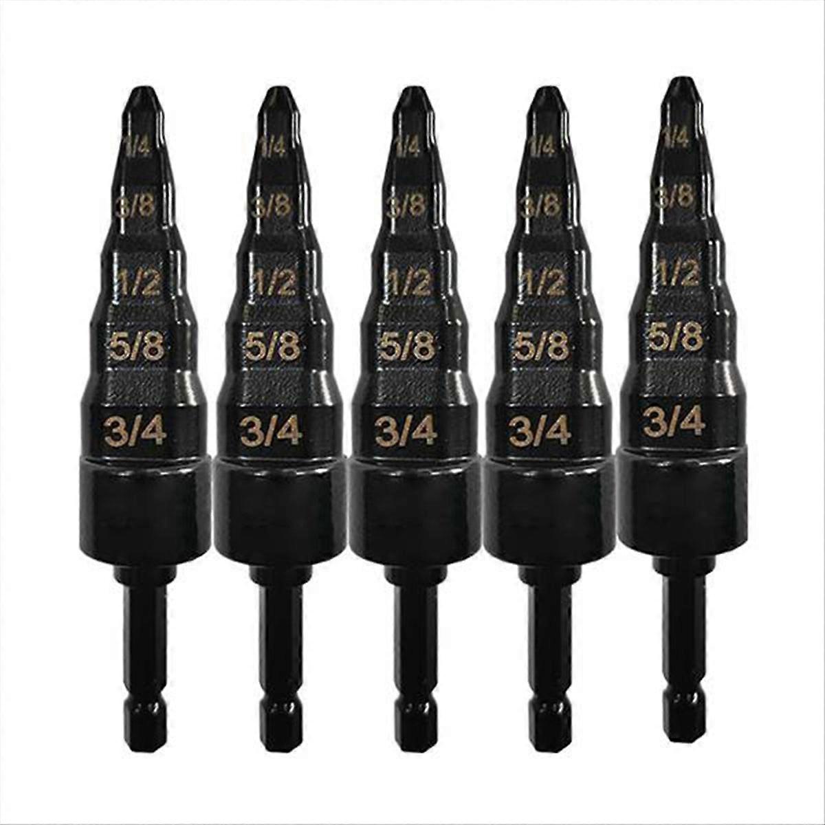 5pcs Air Conditioner Copper Pipe Expander Swaging Drill Bit-B