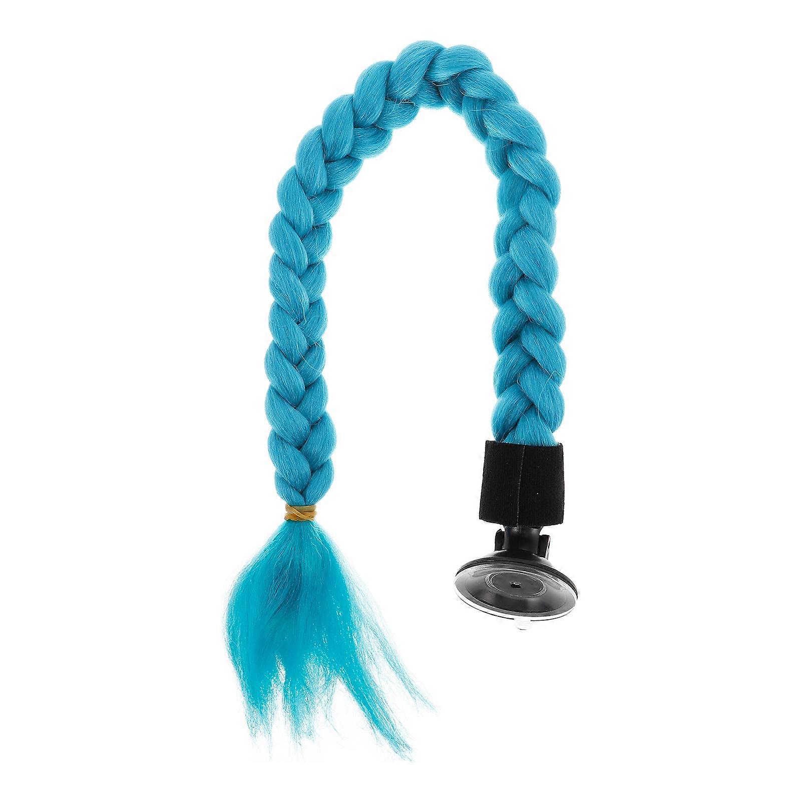 Motorcycle Ponytail Wig for Decor with Suction Cup Accessory