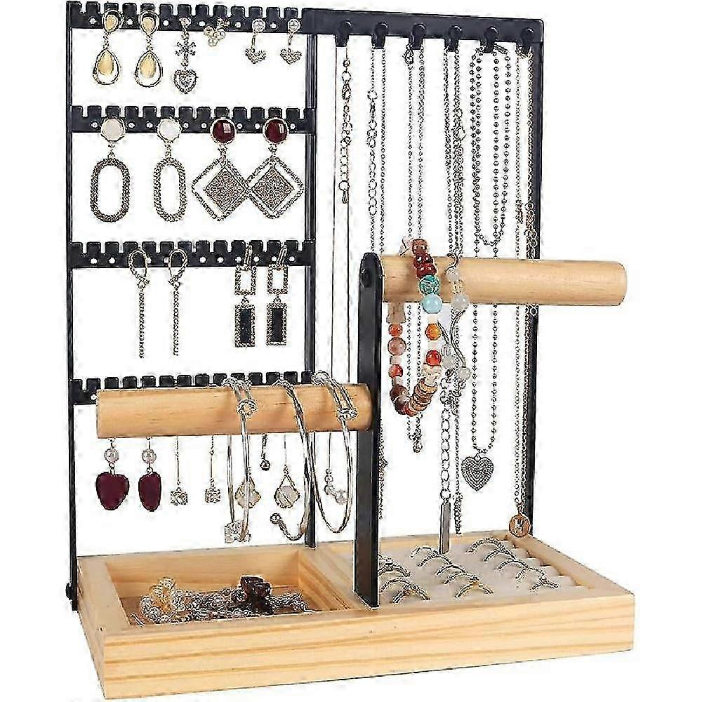 Earring Stand with Storage Base for Jewellery Display and Organization