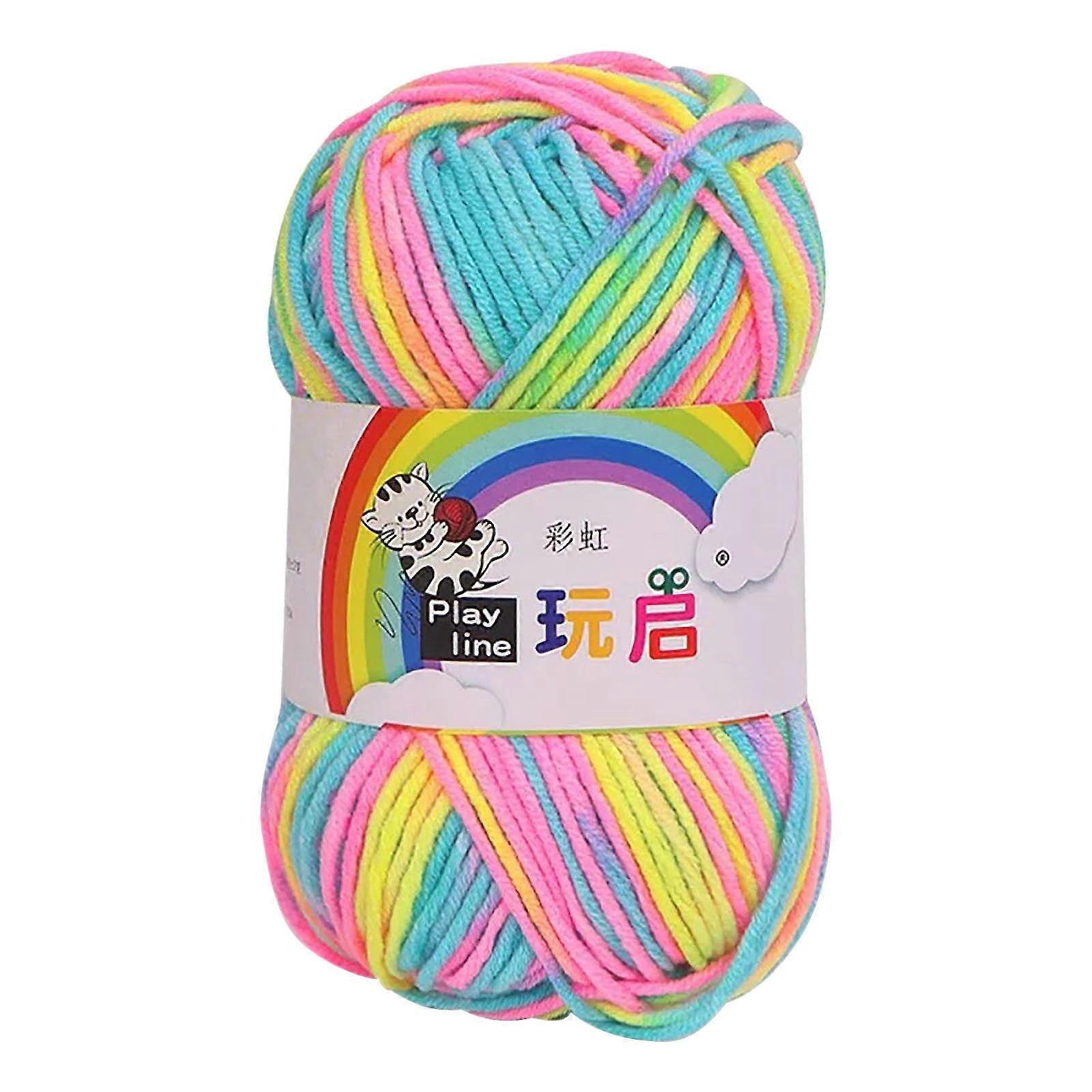 Cailmei Hand-Made Diy Scarf Sweater Coat Bar Needle Thread Line Thick Wool Multicolor E