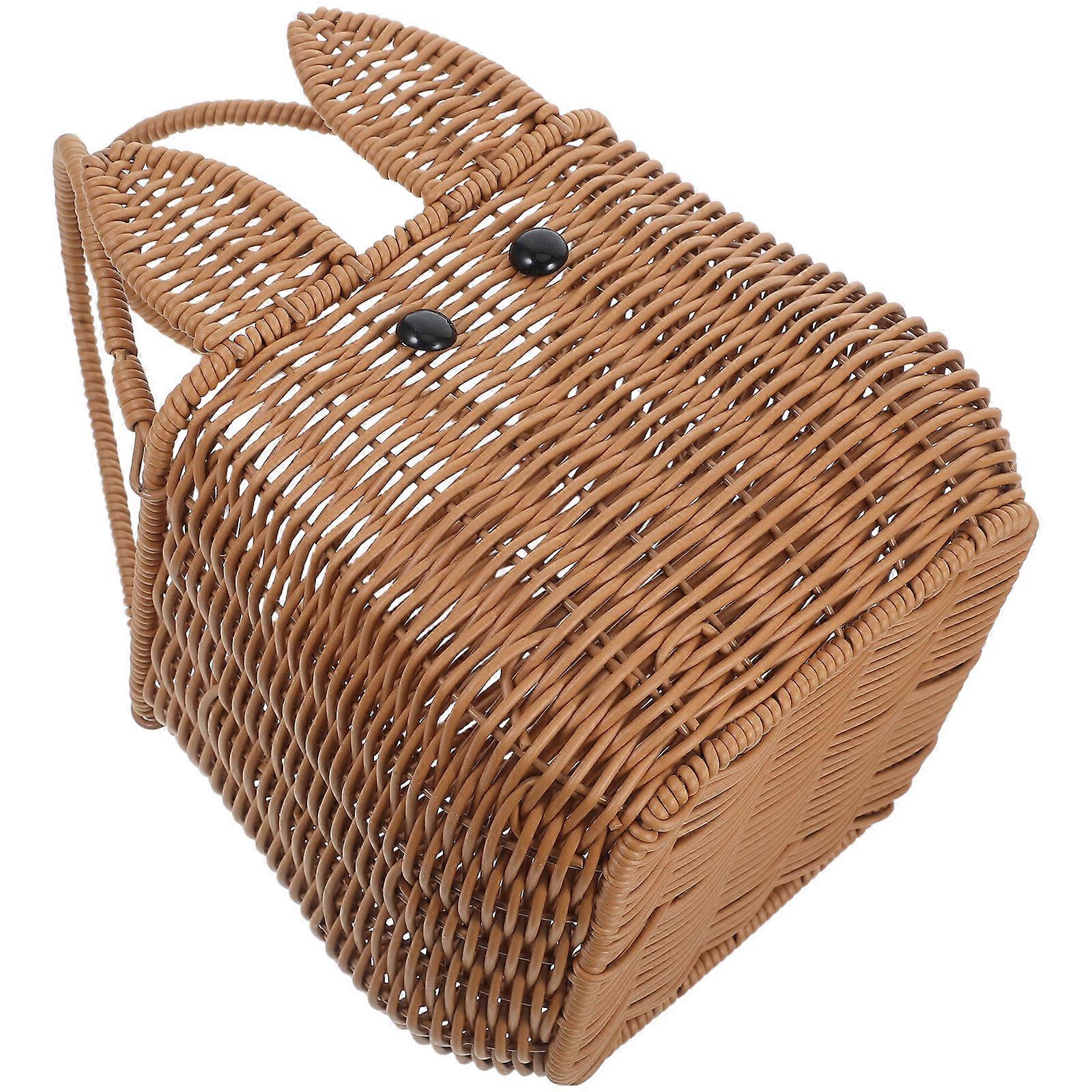 Bunny Easter Basket with Handle for Storage and Wedding Present One Piece