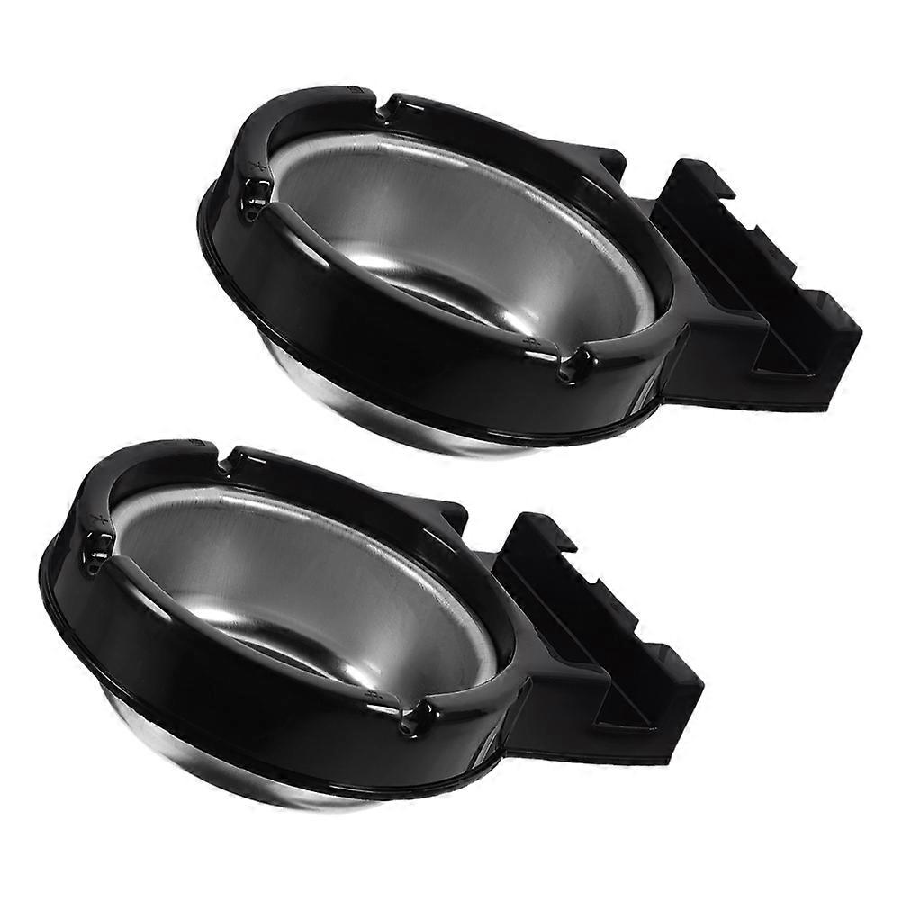 Black Wall Mounted Ashtray Stainless Steel Bin for Storage Use