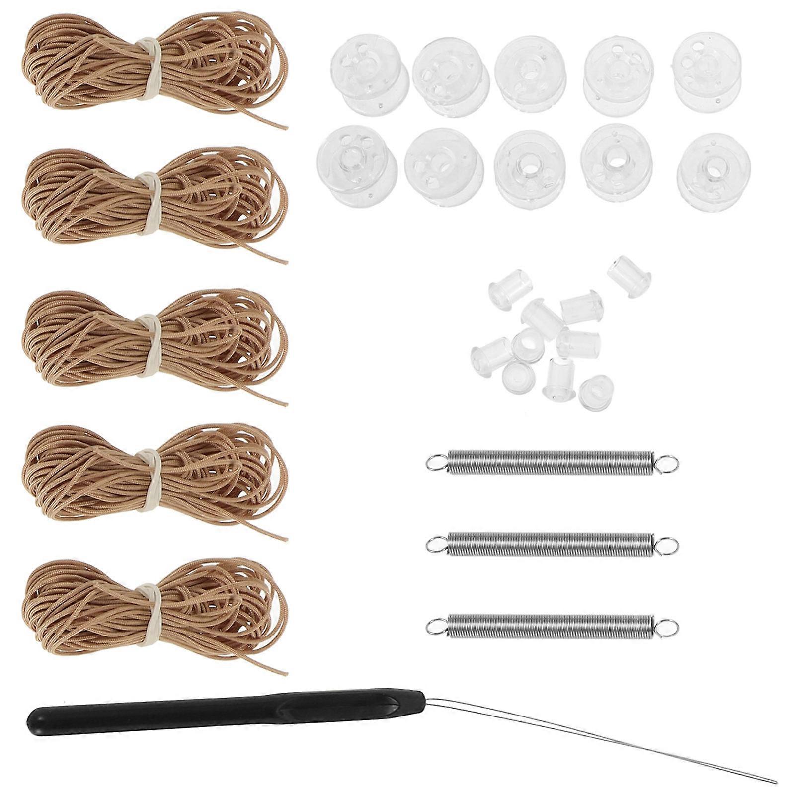 1Set Rv Pleated Shade Repair Kit for Camper Blinds Brown Pom Components