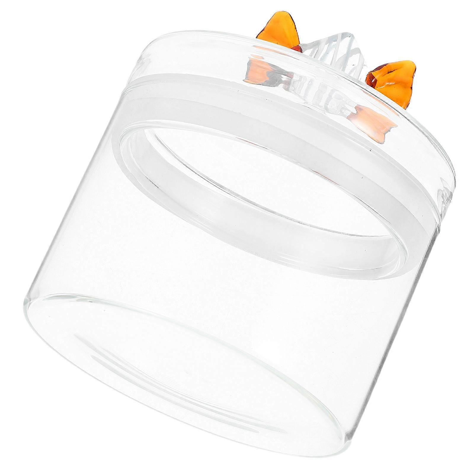 Decorative Bowl With Lid Candy Server Round Shape Sturdy Reliable Glass Material 1Pack