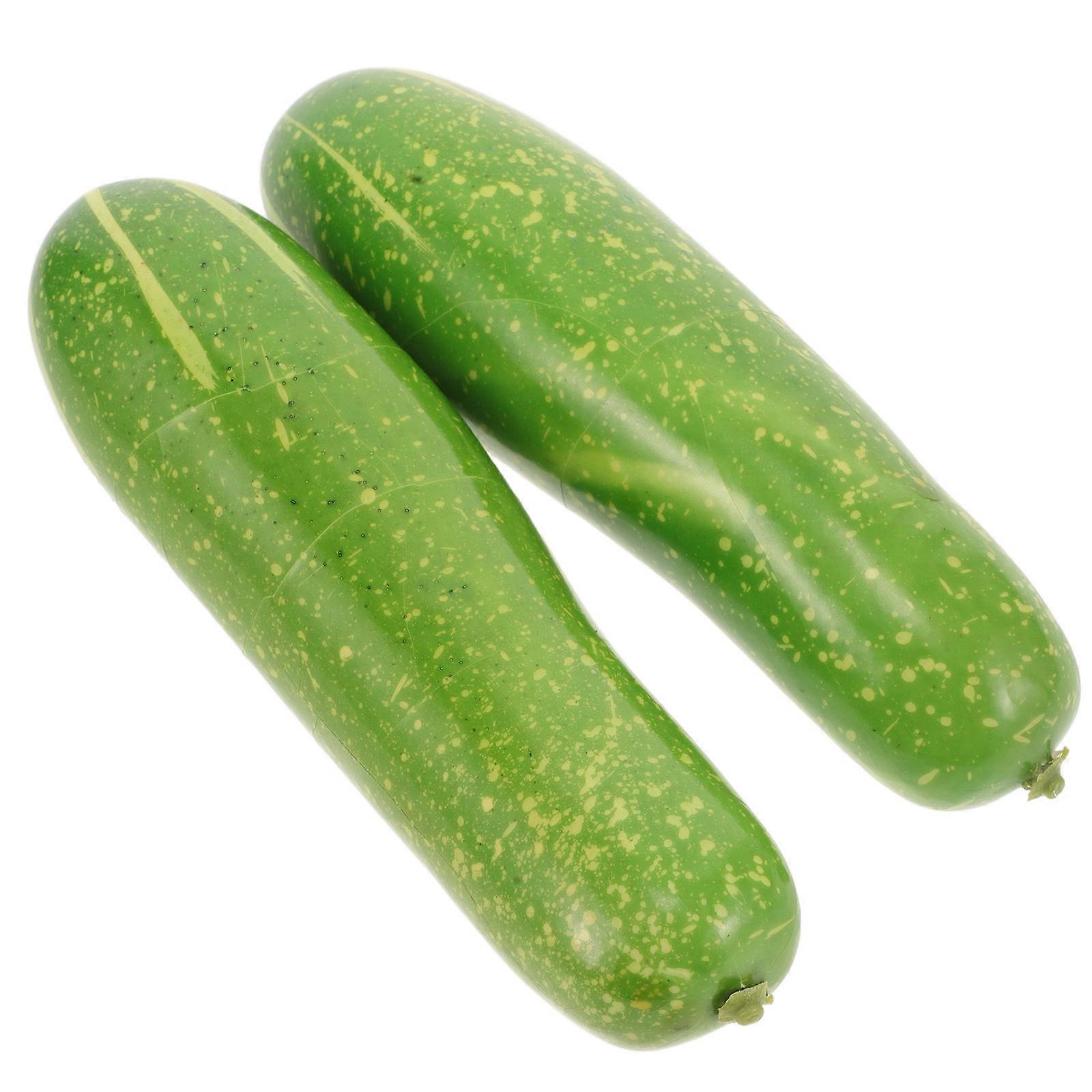 Simulation Vegetables Lifelike Cucumber Models for DIY 2Pcs Green Ornaments