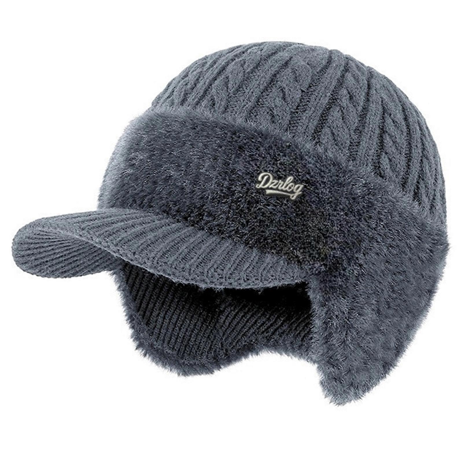 Winter Warm Knit Hat for Men Women - Fleece Lined Beanie with Ear Flaps, Thick Thermal Cap for Mom Dad & Elderly Gifts