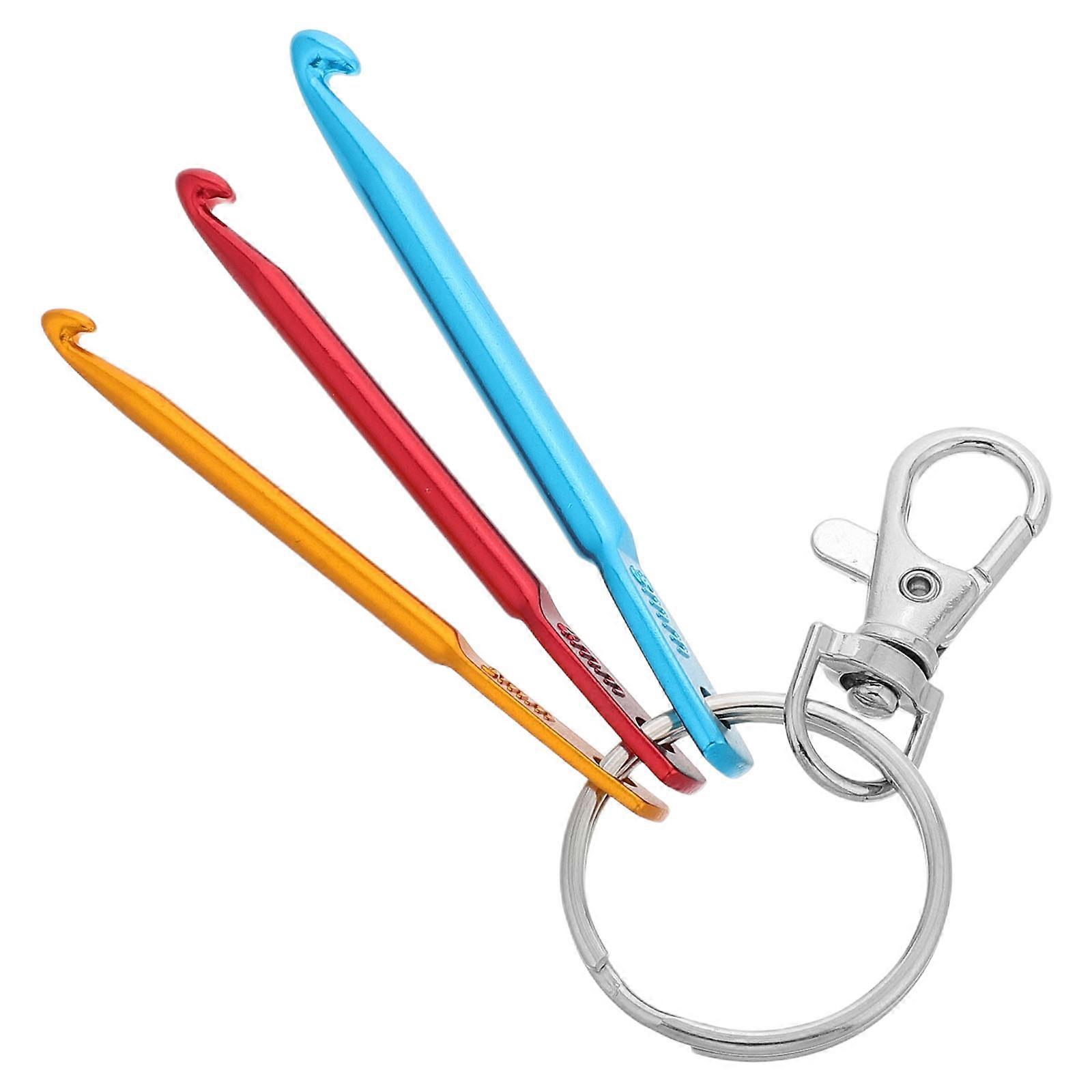Multi Color Crochet Hook Keychain for Sweaters with Aluminum Material