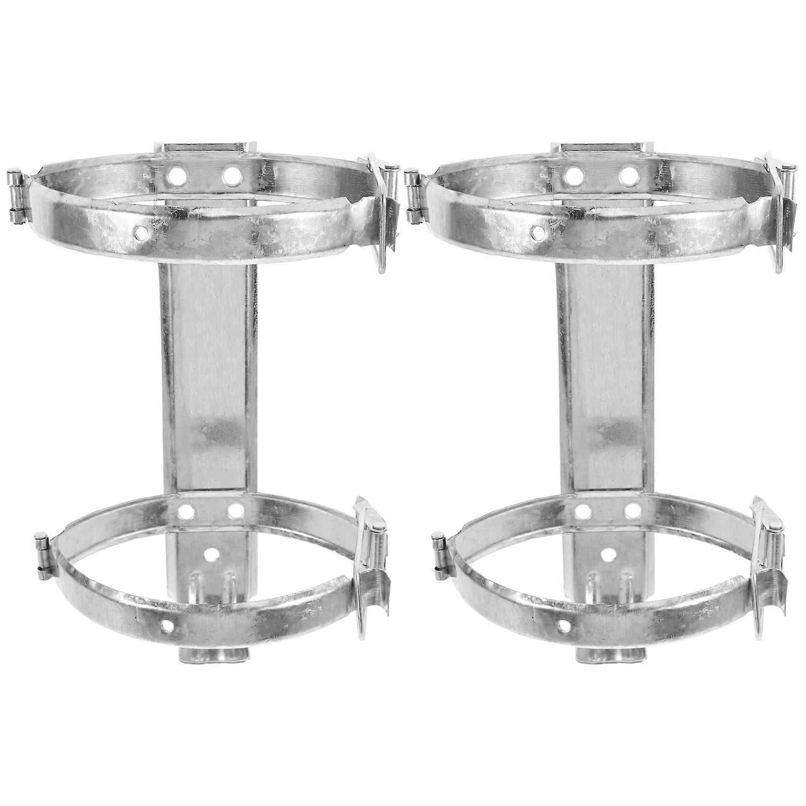 Fire Extinguisher Bracket Stainless Steel for Fixed Mounting 2Pcs Holder