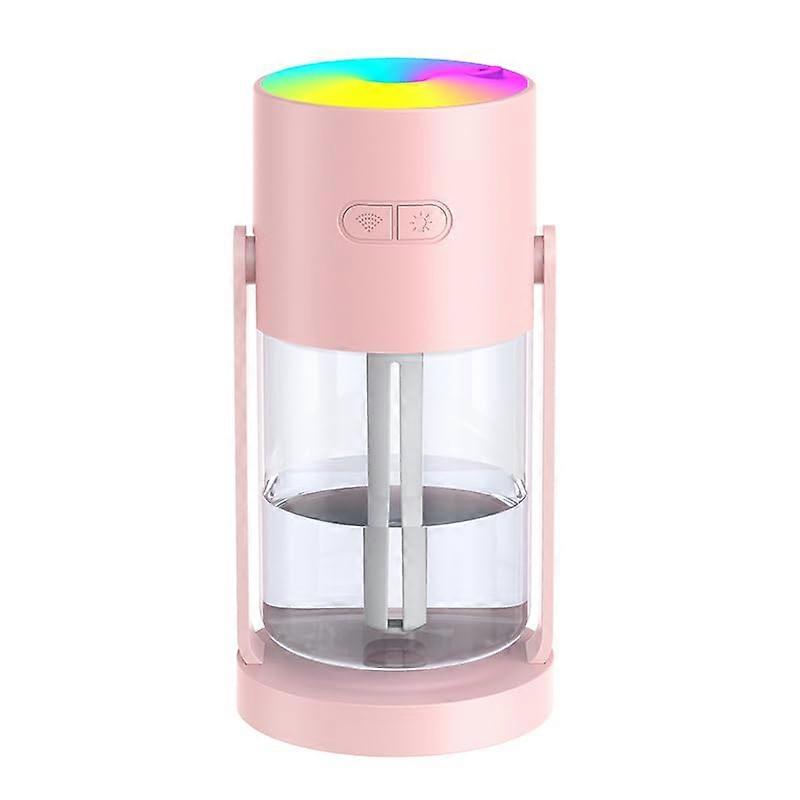 280ml USB Portable Mini Humidifier with Colorful LED Light for Car Home Office Travel Pink