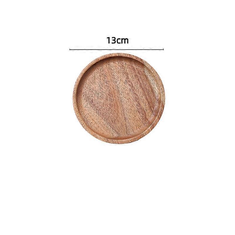 Solid Wood Serving Platter Tray Round Snack Fruit Platter  For Food Snack Dishs