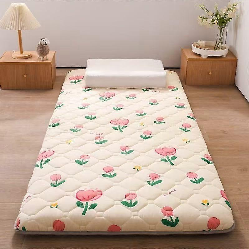 Japanese Futon Mattress Single or Double Foldable RollUp Floor Sleeping Bed for AllSeason Camping