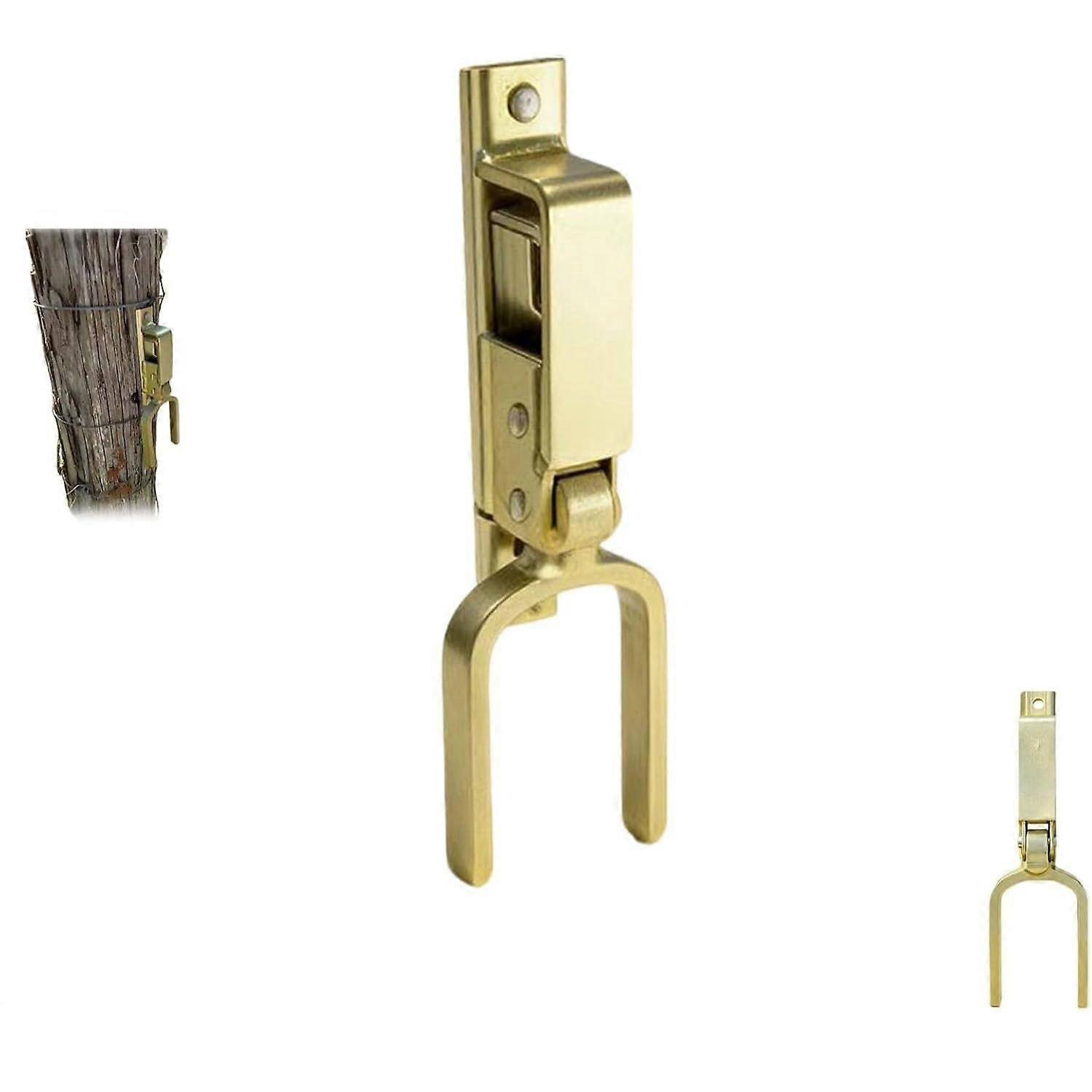 Heavy Duty Automatic Gate Latch with Spring Lock, Rust Resistant Steel, One Hand Farm Gate Use