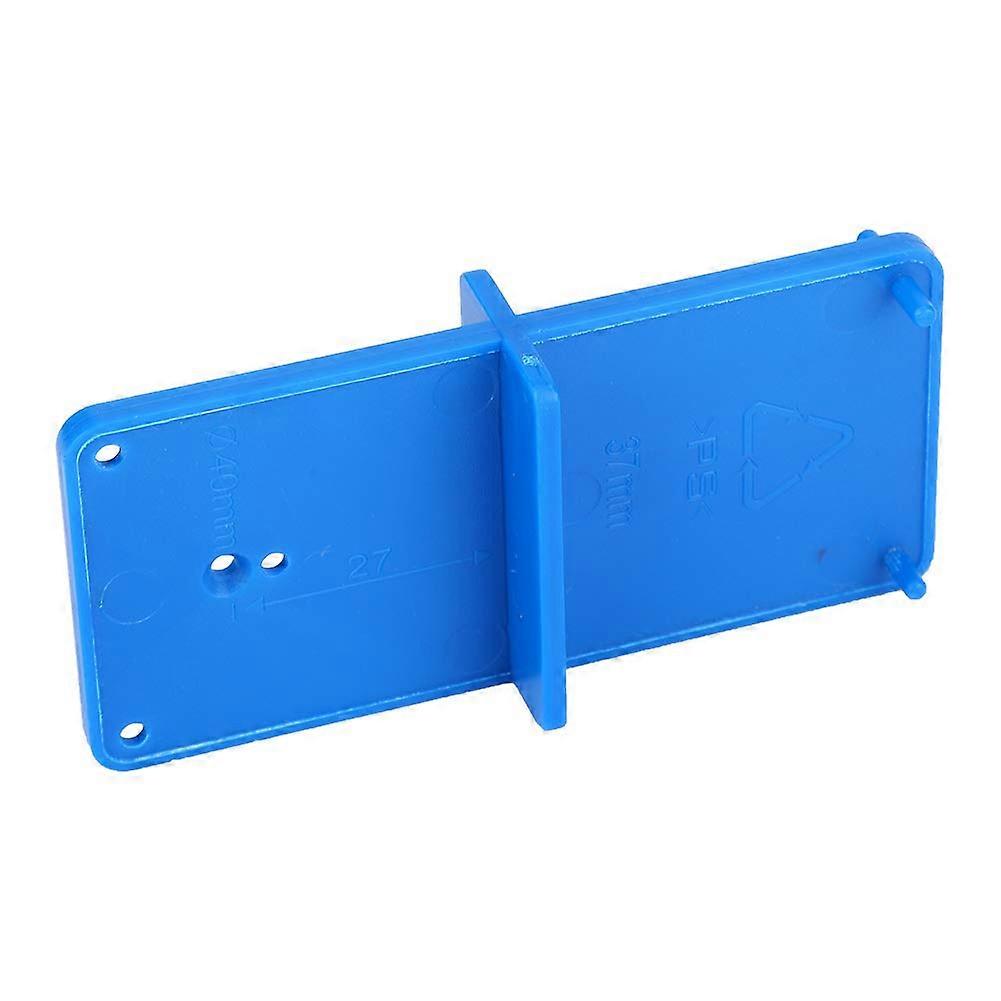 Hinge Jig 2pcs Blue Adjustable Cabinet Door Drilling Template for Accurate Hole Positioning