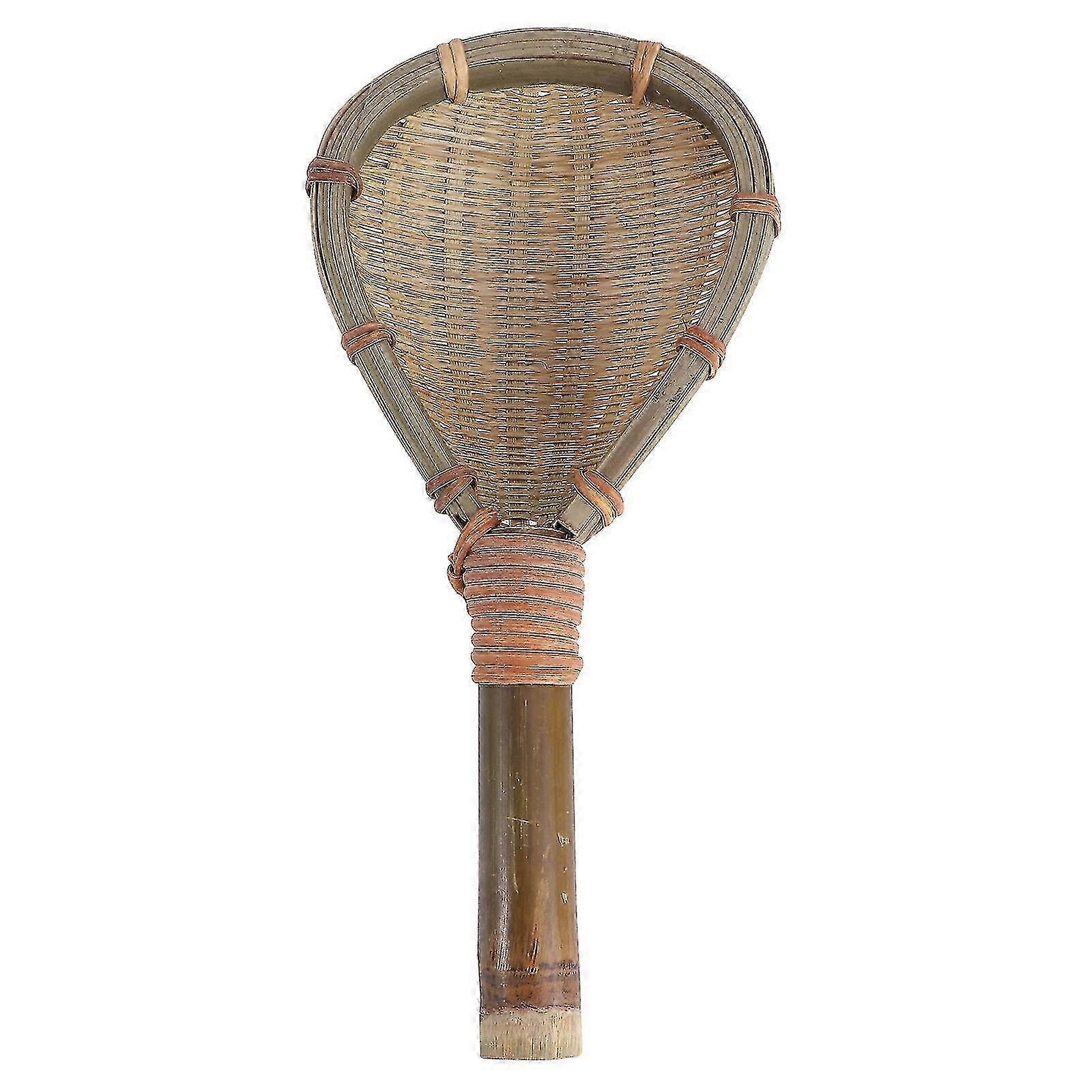 1pc Bamboo Weaving Colander Practical Cooking Drain Spoon Noodles Spoon-c