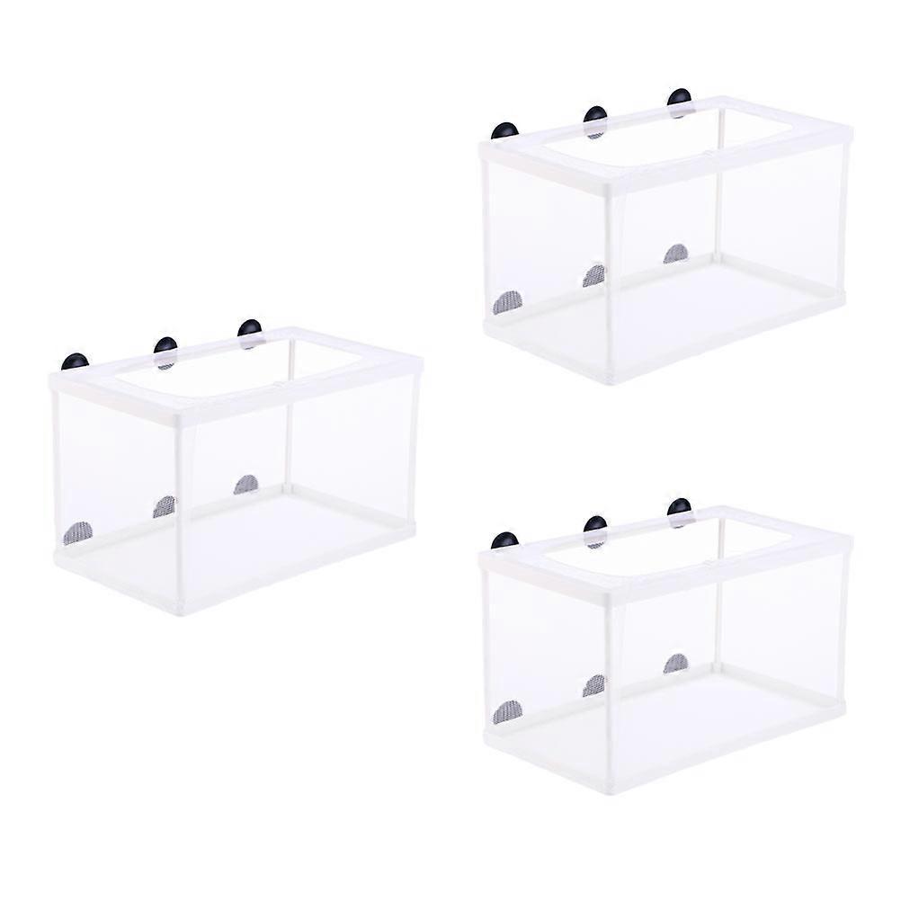 Fry Hatching Separation Net 3Pcs Fish Acclimation Box For Fish Tank Maintenance 25X15CM Rectangular Shape Easy To Use