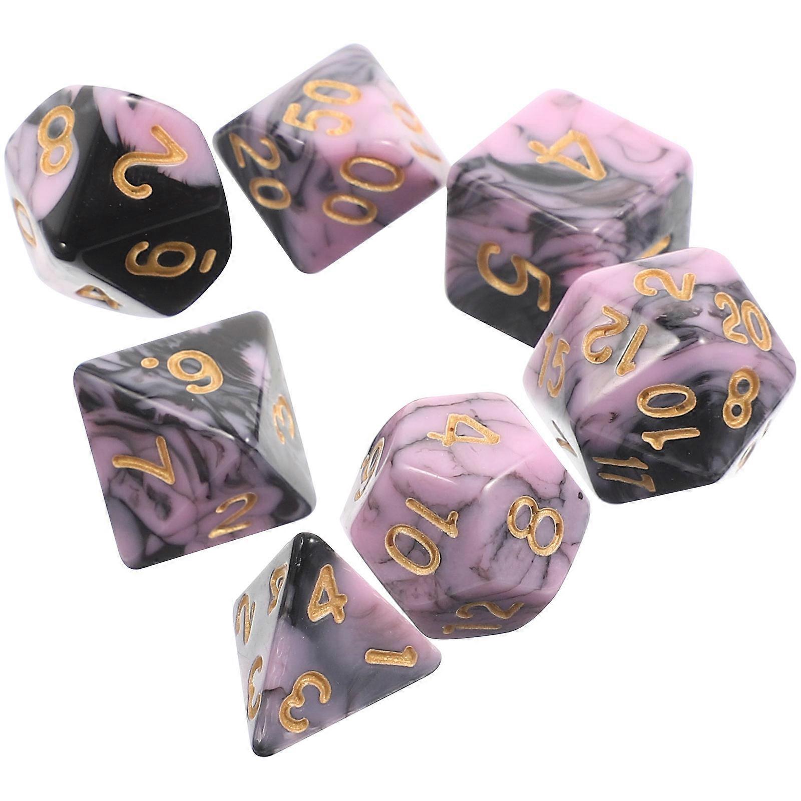 Assorted Color Multi Faceted Number Acrylic for Game 1Set