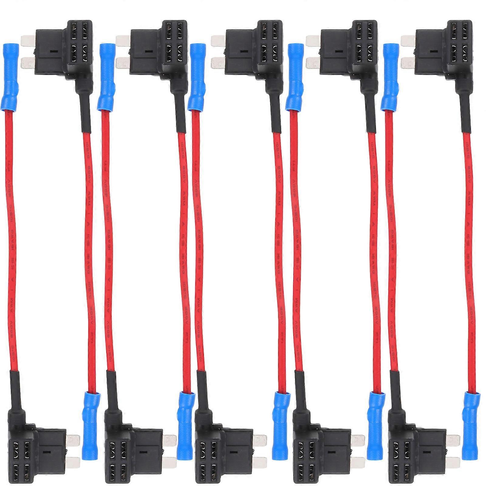 Fuse Standard Plug Socket in Line Fuse Holder for Car Use 10Pcs Adapter